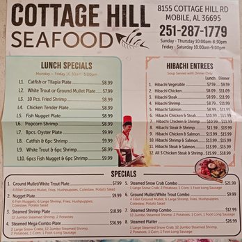 Cottage Hill Seafood - Menu - Seafood Near Me - Mobile, Alabama Cottage Hill Seafood - Menu - Seafood Near Me - Mobile, Alabama