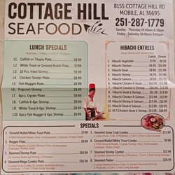 Cottage Hill Seafood - Menu