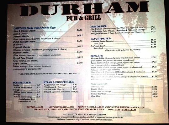 Menu photo 1 Durham Pub & Grill Muskego, WI Menu photo 1 Durham Pub & Grill Muskego, WI