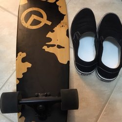Orange Park Skateboard Park - Quest 34" Rorshack Board and Vans!
