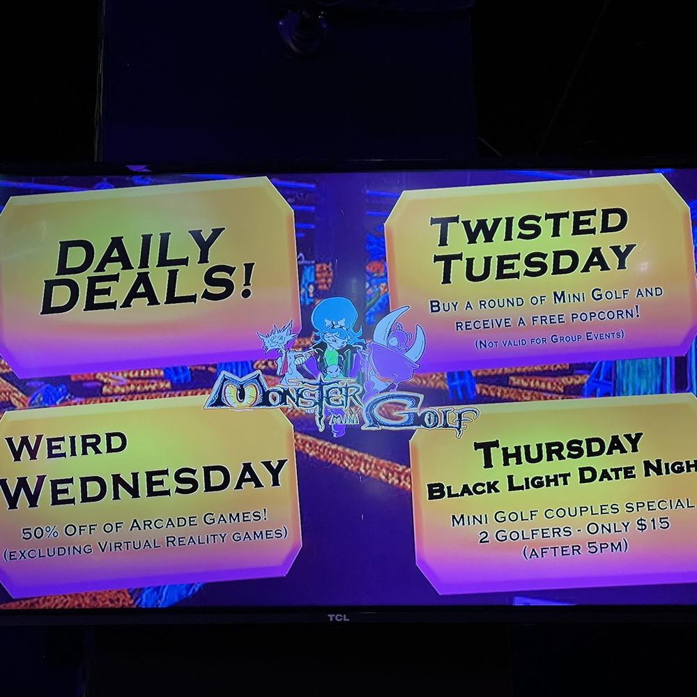 Monster Mini Golf - Weekly deals - Mini Golf Near Me - Pembroke Pines, Florida Monster Mini Golf - Weekly deals - Mini Golf Near Me - Pembroke Pines, Florida