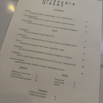 Pizzeria Irene - Menu - Pizza Near Me - Orange, California