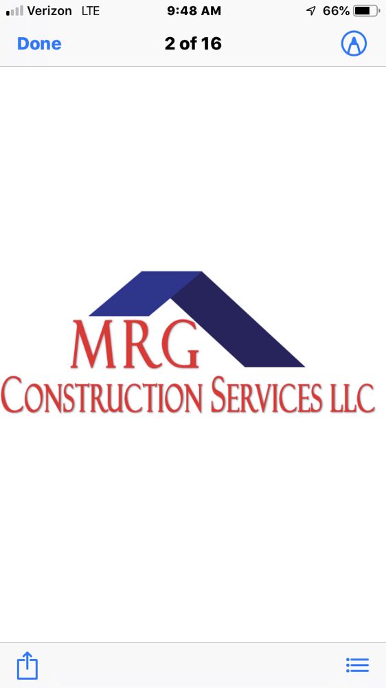 Slide of MRG Construction Services