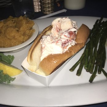 Kimberly’s at the Marina - Lobster roll with a side of asparagus and mashed butternut squash - Seafood Near Me - Hampden, Maine Kimberly’s at the Marina - Lobster roll with a side of asparagus and mashed butternut squash - Seafood Near Me - Hampden, Maine