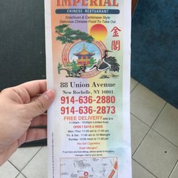 Golden Imperial Chinese Restaurant - Front menu