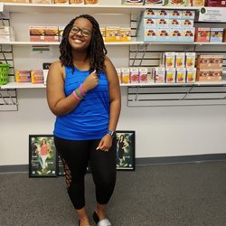 Summer hitting her goal 20# band!!!!
