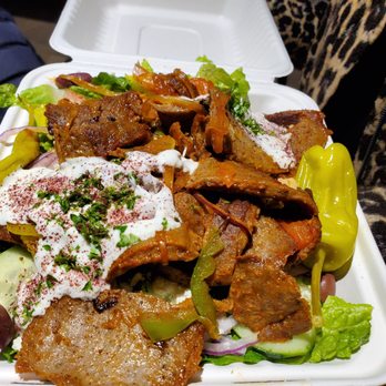 Zuba - Gyro salad platter - Mediterranean Near Me - Seattle, Washington
