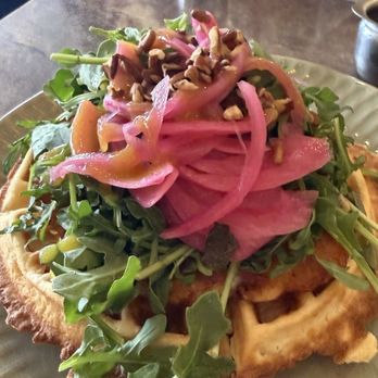 Flora - Chicken and waffles. So yummy. - Breakfast & Brunch Near Me - San Diego, California Flora - Chicken and waffles. So yummy. - Breakfast & Brunch Near Me - San Diego, California