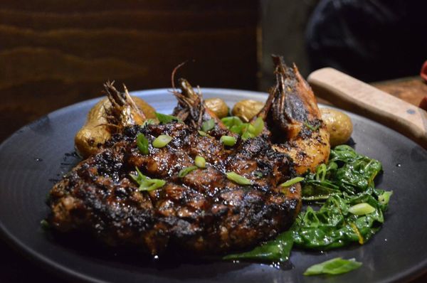 Photo of Farmerbrown - San Francisco, CA, US. Steak and Prawns