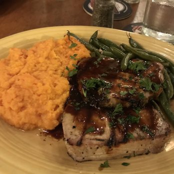 Hilltop Ale House - Herb roasted pork loin with mashed yams fresh green beans - Pubs Near Me - Seattle, Washington Hilltop Ale House - Herb roasted pork loin with mashed yams fresh green beans - Pubs Near Me - Seattle, Washington