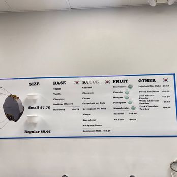 Frostails - Menu - Shaved Snow Near Me - Gilbert, Arizona