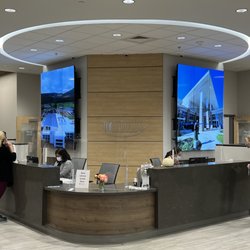 South Huntsville Public Library - Main information and service desk, aka "The Bridge".
