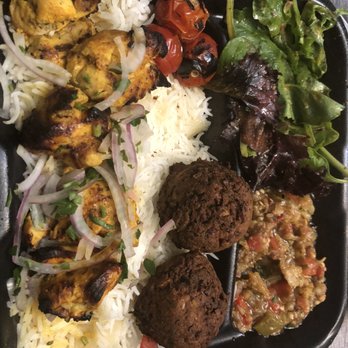 Eagle Rock Kabob - Chicken Kabob plate with a side of falafel. - Salad Near Me - Eagle Rock, California