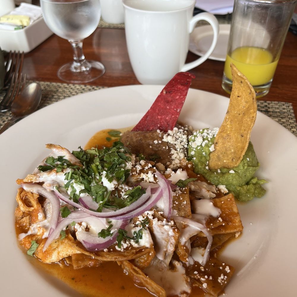 The Bistro - Chilaquiles with chicken . You can also get it with egg - American Near Me - Cabo San Lucas, BCS The Bistro - Chilaquiles with chicken . You can also get it with egg - American Near Me - Cabo San Lucas, BCS