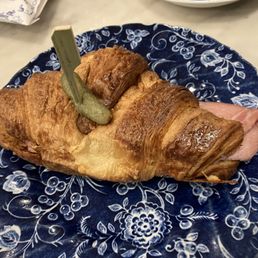 Ham & cheese croissant sandwich