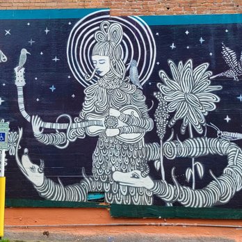 Pioneer Square - Decorated protective boards on a business - created by Gabriel Marquez, for an original film by Visit Seattle to highlight public art - Parks Near Me - Seattle, Washington