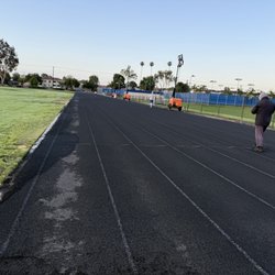 Cypress College Running Track - Tennis courts to the right (blue courts)