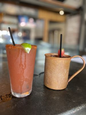 Photo of Luce Bar & Kitchen - San Diego, CA, US. Michelada and Strawberry Mule