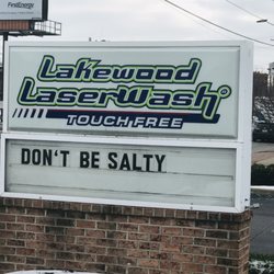 Lakewood LaserWash - Sign infront of building