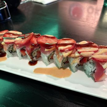 Sushi Okoku - Strawberry Lemonade Roll - was our last one and it was perfect as a dessert roll. - Sushi Bars Near Me - Riverside, California Sushi Okoku - Strawberry Lemonade Roll - was our last one and it was perfect as a dessert roll. - Sushi Bars Near Me - Riverside, California