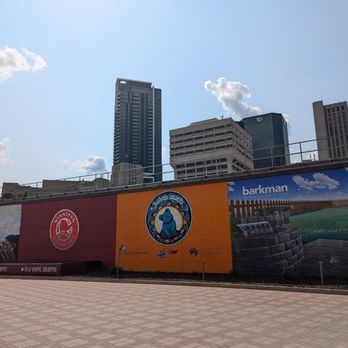 Blue Cross Park - Main Street buildings are a backdrop. - Stadiums & Arenas Near Me - Winnipeg, Manitoba