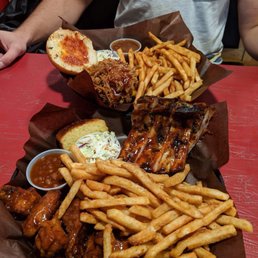 Rib and wings combo, famous burger Rib and wings combo, famous burger