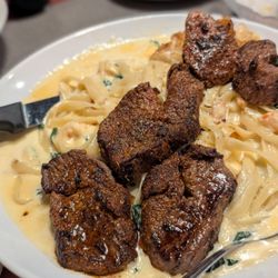 Ido Bar & Grill - Steak and lobster alfredo