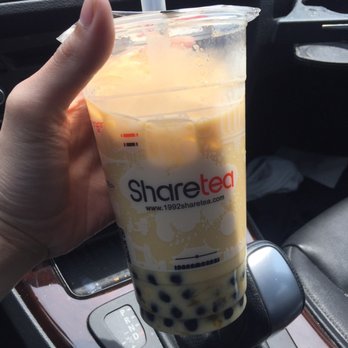 Sharetea - Mango green milk tea...soooo good. Can't get myself to try anything else lol. - Coffee & Tea Near Me - Plano, Texas Sharetea - Mango green milk tea...soooo good. Can't get myself to try anything else lol. - Coffee & Tea Near Me - Plano, Texas