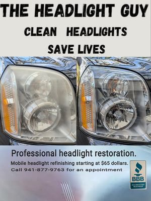 Clean Headlights Save Lives! - Restore your car's shine and enjoy a safe ride! Maintaining clean, clear headlights enhances your car's appearance and plays an essential role in road safety.
