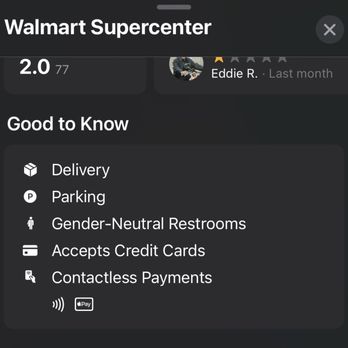 Walmart Supercenter - Photo of Walmart on maps saying they have Apple Pay - Department Stores Near Me - Mesa, Arizona Walmart Supercenter - Photo of Walmart on maps saying they have Apple Pay - Department Stores Near Me - Mesa, Arizona