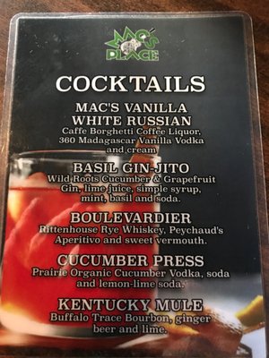 Menu photo 2 Mac's Place Silverton, OR