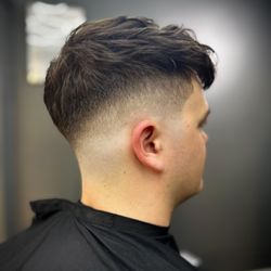 Tyler’s Barbershop - Drop fade - fringe crop