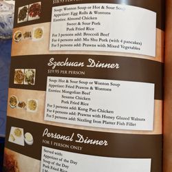Great Wall Chinese Restaurant - Menu