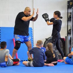 No Surrender Athletics - Our Muay Thai instructor Javier teaching a kids class.