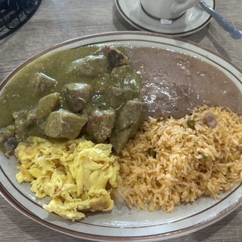Garcias Country Kitchen - Chile Verde Breakfast Plate - Coffee & Tea Near Me - San Jose, California