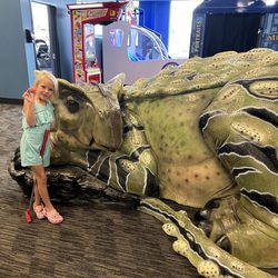 Prehistoric Putt Independence - Dinosaurs and fun games in the lobby.