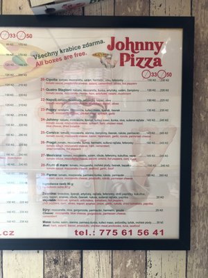 Menu photo 2 Johnny Pizza Prague, PR Menu photo 2 Johnny Pizza Prague, PR