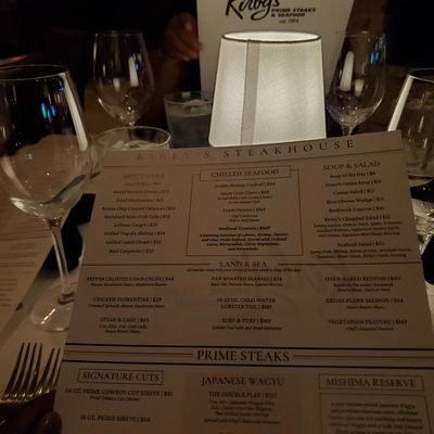 Menu photo 1 Kirby's Steakhouse Southlake, TX Menu photo 1 Kirby's Steakhouse Southlake, TX