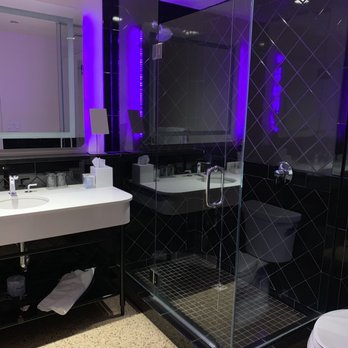 21c Museum Hotel Durham - I love the purple light in the bathroom - Hotels Near Me - Durham, North Carolina 21c Museum Hotel Durham - I love the purple light in the bathroom - Hotels Near Me - Durham, North Carolina