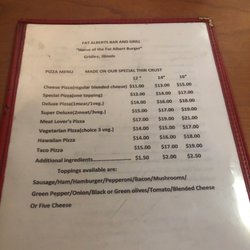 Fat Albert's - Menu