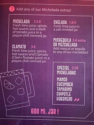 Menu photo 2 El Pachuco Barcelona, B Menu photo 2 El Pachuco Barcelona, B