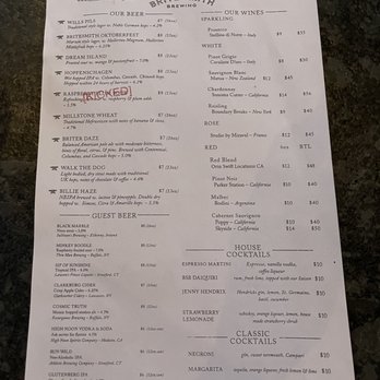Britesmith Brewing - Williamsville - Menu 9/21/21 - Pizza Near Me - Williamsville, New York