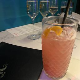 Wine flight and The Brittany Mocktail
