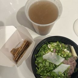 Lanzhou hand pull beef noodle soup and green onion pancake Lanzhou hand pull beef noodle soup and green onion pancake