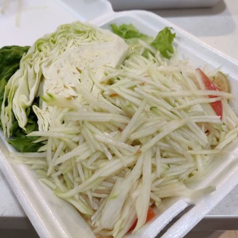 Thai Village - Papaya Salad - not spicy! Yay! - Thai Near Me - Honolulu, Hawaii Thai Village - Papaya Salad - not spicy! Yay! - Thai Near Me - Honolulu, Hawaii