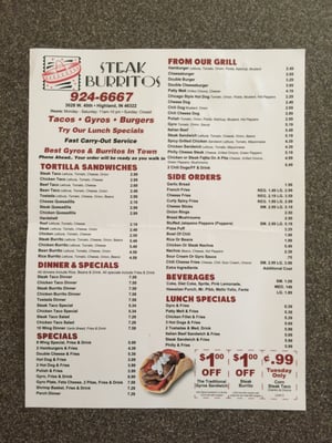 Menu photo 6 Steak Burritos Highland, IN Menu photo 6 Steak Burritos Highland, IN