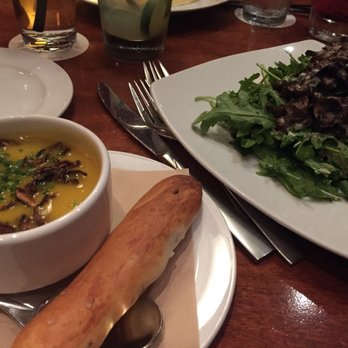 Seasons 52 - Butternut squash soup and the best warm mushroom with arugula salad - both of my favorite dishes!!! - New American Near Me - Mclean, Virginia Seasons 52 - Butternut squash soup and the best warm mushroom with arugula salad - both of my favorite dishes!!! - New American Near Me - Mclean, Virginia