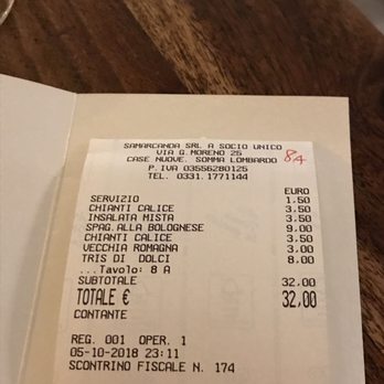 Samarcanda - 32 euro for an excellent meal. Great value - Italian Near Me - Somma Lombardo, AG