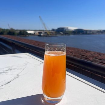 Myrtle & Rose Rooftop Bar - Peach Bellini Maybe? Whatever it was it hit the spot. - Cocktail Bars Near Me - Savannah, Georgia Myrtle & Rose Rooftop Bar - Peach Bellini Maybe? Whatever it was it hit the spot. - Cocktail Bars Near Me - Savannah, Georgia
