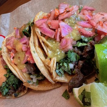 Taqueria Don Jose - Steak tacos after a trip to the "salsa bar". - Tacos Near Me
